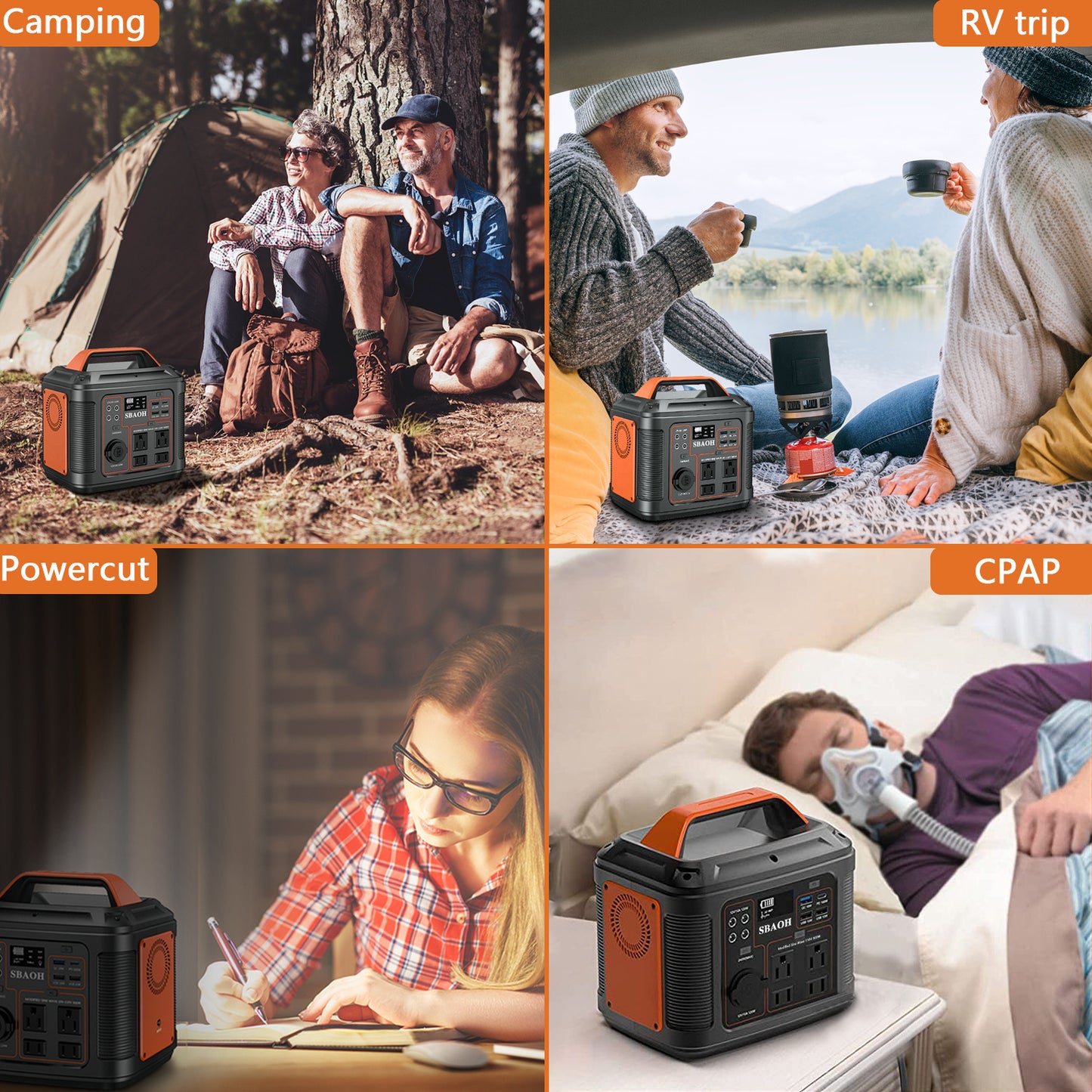 US Plug Portable Power Station P302, 300W 296Wh Backup Lithium Battery, Solar Generator For Home And Outdoor, Emergency Power Supply