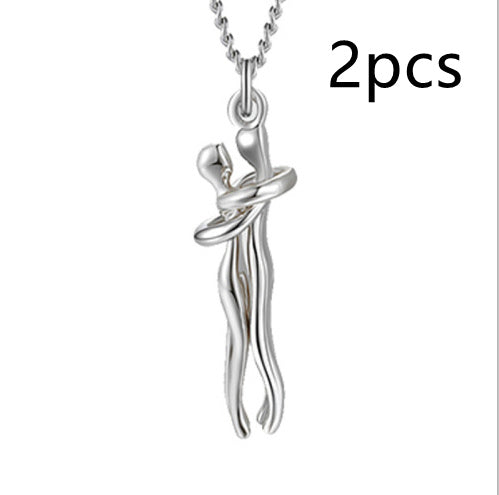 Love Hug Necklace, Unisex Men/Women Couple Jewellery