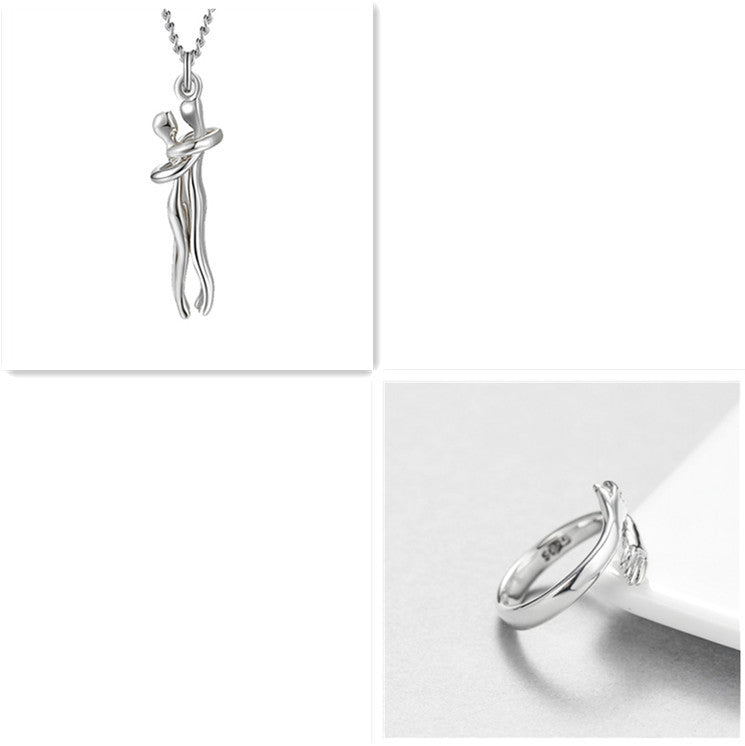 Love Hug Necklace, Unisex Men/Women Couple Jewellery