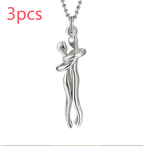 Love Hug Necklace, Unisex Men/Women Couple Jewellery