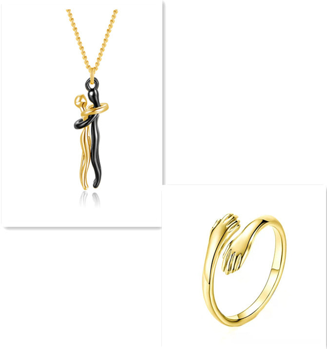 Love Hug Necklace, Unisex Men/Women Couple Jewellery