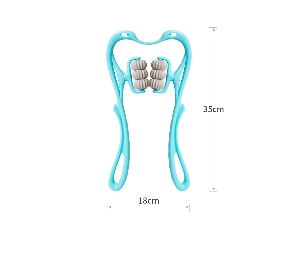 Multifunctional Massage Tool, Manual Six-wheel Neck Massager