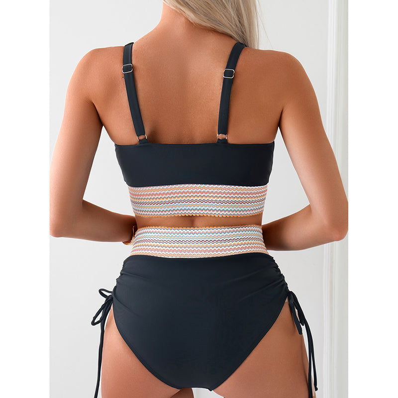 Women's High Waisted Bikini Set, Tummy Control Swimsuit