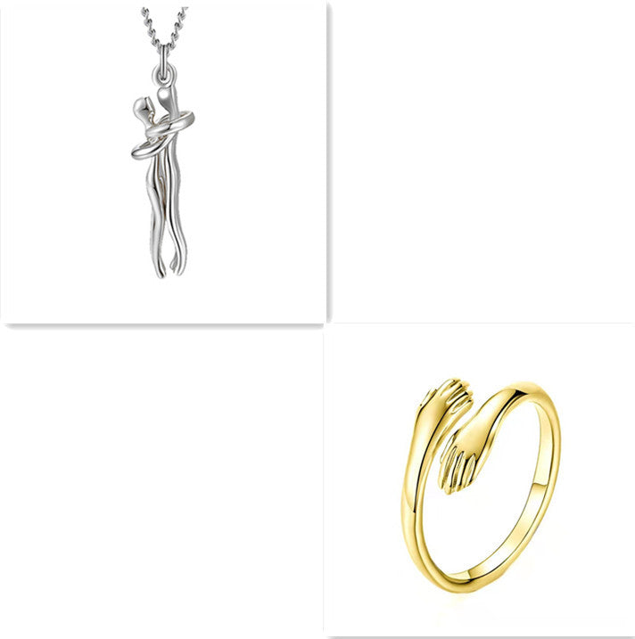 Love Hug Necklace, Unisex Men/Women Couple Jewellery