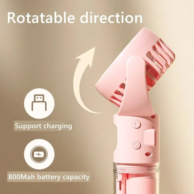 Portable Handheld Spray Fan, 4-Speed Water Spray