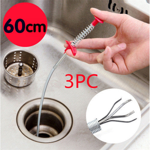60CM Sewer Dredger Spring Pipe , Household Hair Cleaner