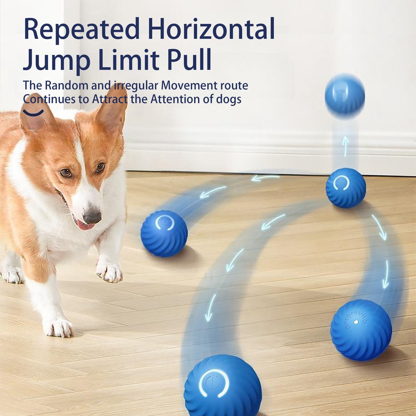 Interactive Bouncing Ball For Dogs, Automatic Smart Toy, Self-moving Rotating Stimulating Pet Entertainment, Noise-Reducing Urchin Cover ,USB Rechargeable Dog Toy, Dog Electric Interactive Toy