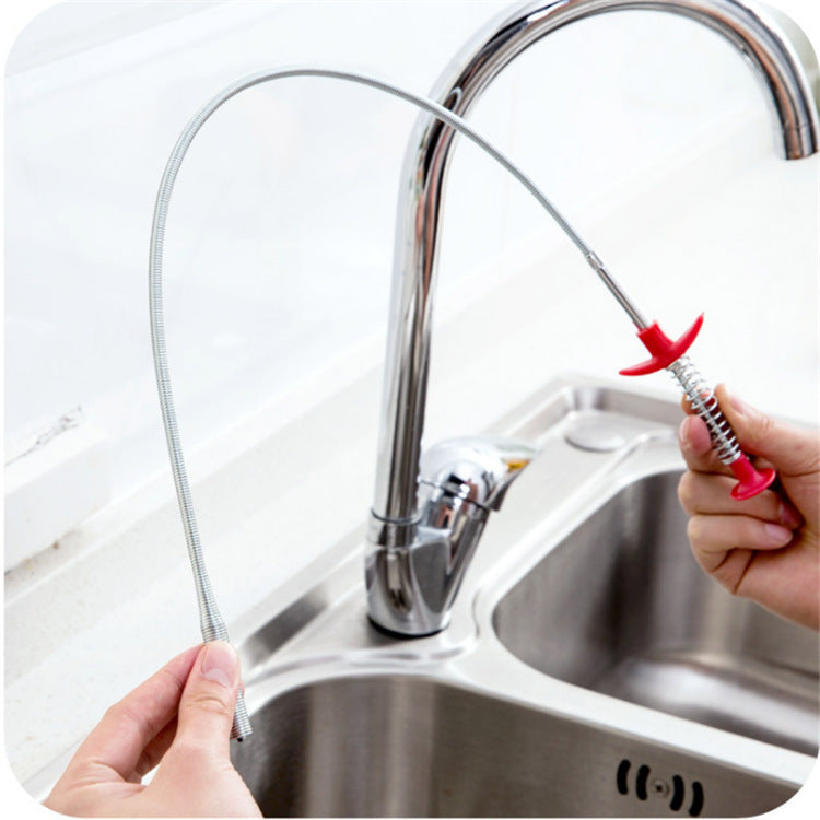 60CM Sewer Dredger Spring Pipe , Household Hair Cleaner