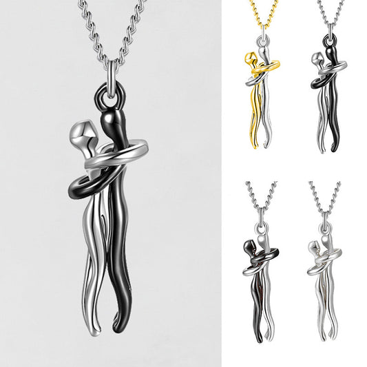 Love Hug Necklace, Unisex Men/Women Couple Jewellery