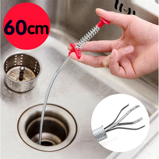 60CM Sewer Dredger Spring Pipe , Household Hair Cleaner