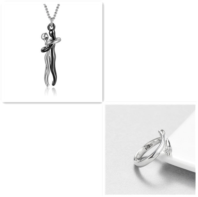Love Hug Necklace, Unisex Men/Women Couple Jewellery