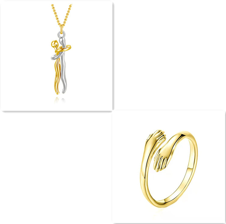 Love Hug Necklace, Unisex Men/Women Couple Jewellery