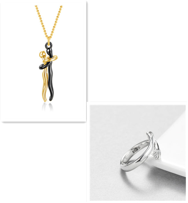 Love Hug Necklace, Unisex Men/Women Couple Jewellery