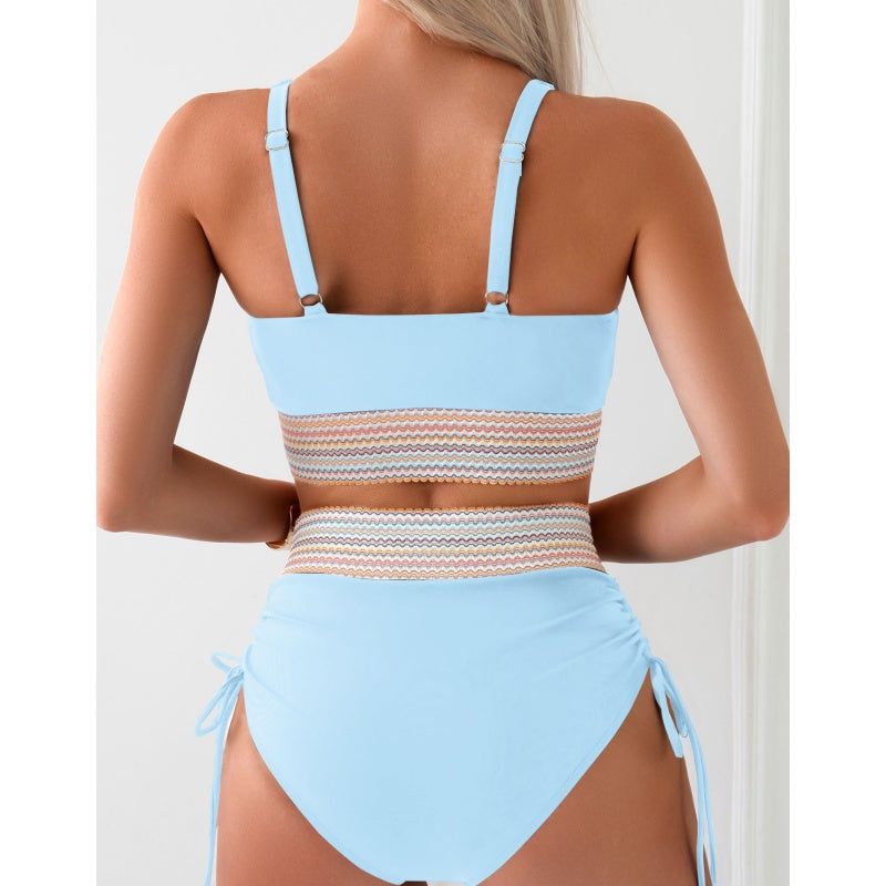 Women's High Waisted Bikini Set, Tummy Control Swimsuit