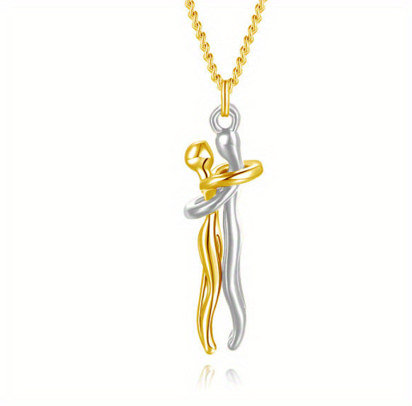 Love Hug Necklace, Unisex Men/Women Couple Jewellery