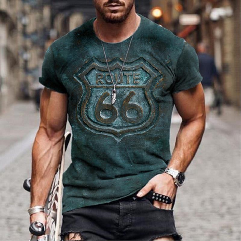 Retro Short Sleeve Men, Oversize Clothes, Summer T-shirt