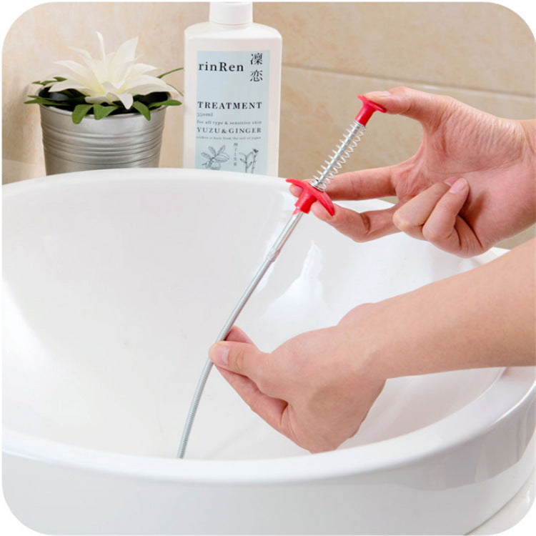 60CM Sewer Dredger Spring Pipe , Household Hair Cleaner