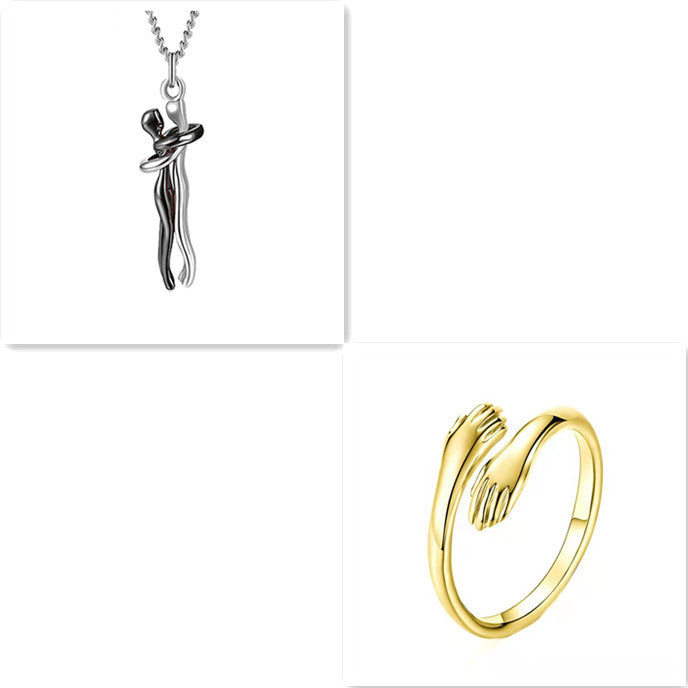 Love Hug Necklace, Unisex Men/Women Couple Jewellery