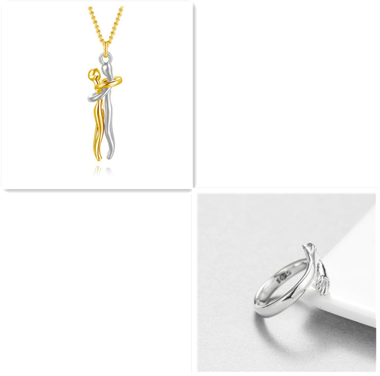 Love Hug Necklace, Unisex Men/Women Couple Jewellery