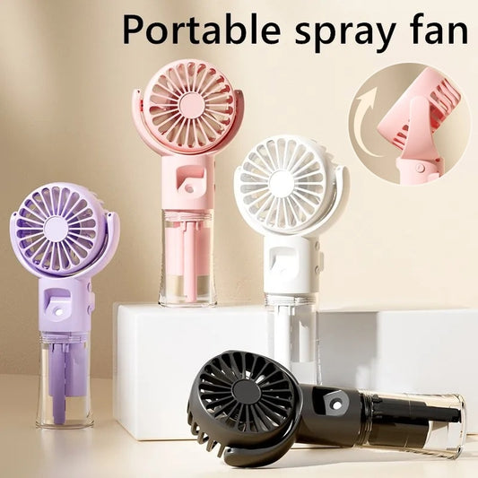 Portable Handheld Spray Fan, 4-Speed Water Spray