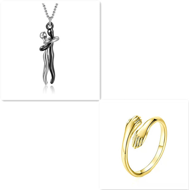 Love Hug Necklace, Unisex Men/Women Couple Jewellery