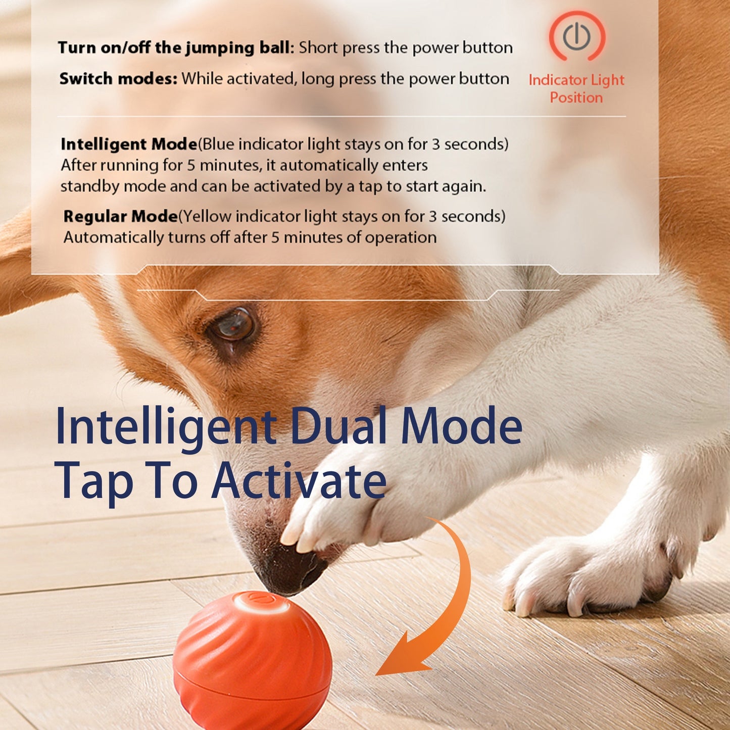 Interactive Bouncing Ball For Dogs, Automatic Smart Toy, Self-moving Rotating Stimulating Pet Entertainment, Noise-Reducing Urchin Cover ,USB Rechargeable Dog Toy, Dog Electric Interactive Toy