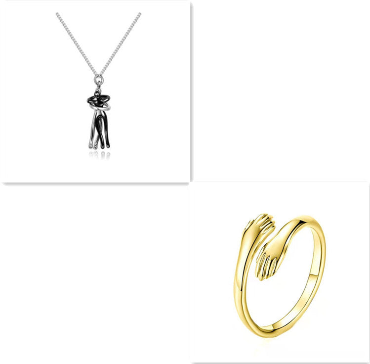 Love Hug Necklace, Unisex Men/Women Couple Jewellery