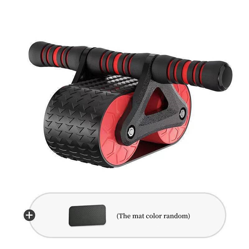 Gym Double Wheel Abdominal Exerciser, Women/Men Automatic Rebound Wheel Roller Waist