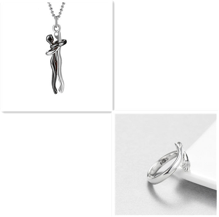 Love Hug Necklace, Unisex Men/Women Couple Jewellery