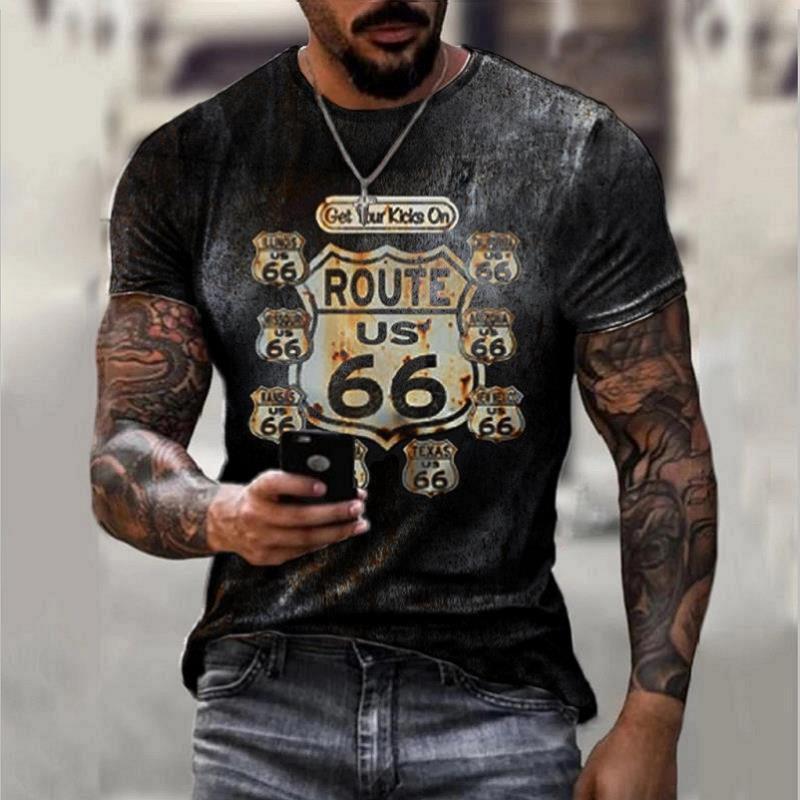 Retro Short Sleeve Men, Oversize Clothes, Summer T-shirt
