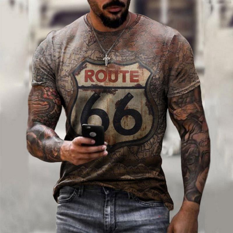 Retro Short Sleeve Men, Oversize Clothes, Summer T-shirt